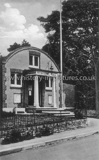 Memorial Hall, Rayleigh, Essex. c.1920's